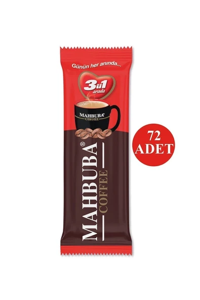 Mahbuba 3ü1 Arada 72x9gr Mini Küçük Boy Ikramlık Otobüs Hazır Kahve Kutu - 2
