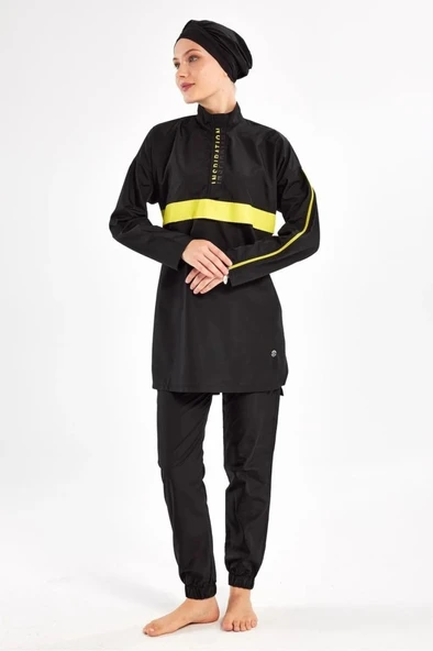 Adasea 251502 Henley Tam Kapalı Tasarım Tesettür Mayo - Resim 8