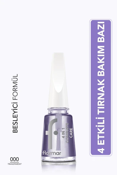 Flormar 4 In 1 Complete Care 4 Yönlü Bakım Sunan Oje Bazı/Tırnak Cilası 000