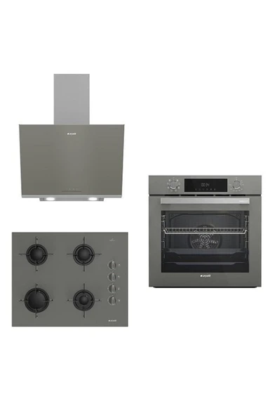 Arçelik AFC 340 G Grion Tutku 3'lü Gri Cam Ankastre Set (afc 340 G- Ade 604 1G - Ocd T 651 Eg) 1361471 ürün görseli 1
