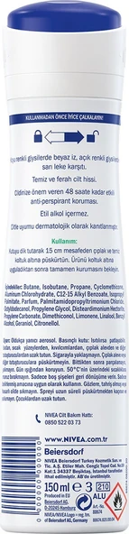 Nivea Kadın Sprey Deodorant Black&White Invisible Pure 48 Saat Anti-perspirant Koruma 150ml - 2