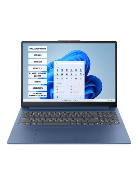 LENOVO IDEAPAD SLIM 3 15IRH10 83K10062TR I5-13420H 8GB DDR5 256GBSSD WUXGA 15.3 INC FREEDOS