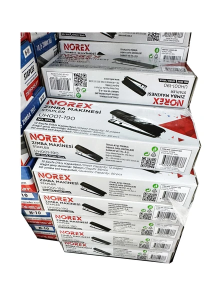Norex UH001- Tel Zımba Makinesi - No:10 XL - Siyah - 12 Sayfa Dikiş - 50 Zımba Hazneli - 1 Ad - Resim 5