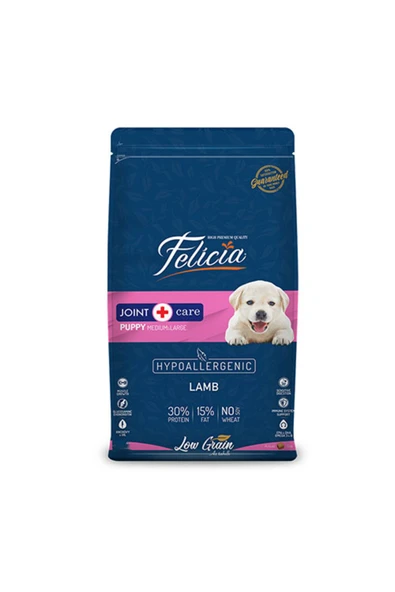 Felicia  Hypoallergenic Medium Large Kuzulu Düşük Tahıllı Yavru Köpek Maması 15 Kg