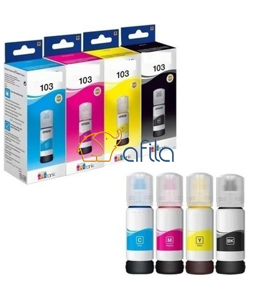 Epson EcoTank L3111 Şişeli Mürekkep 70ml (Muadil) 4'lü SET