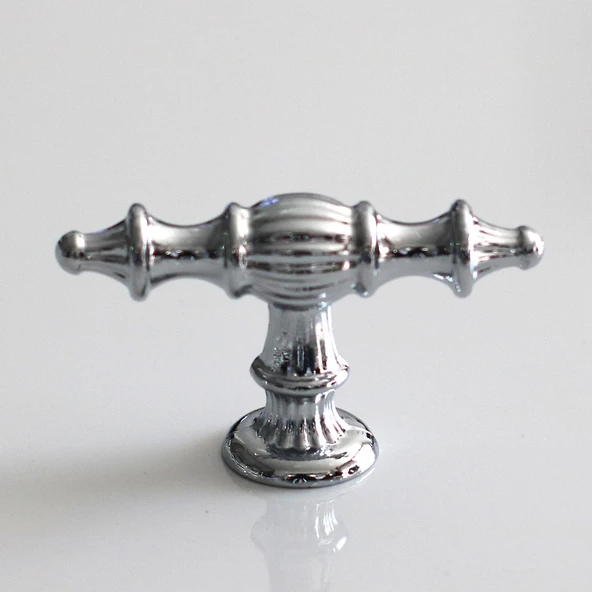 Şehzade Krom Gümüş Kulp Düğme 10 ADET  Mobilya Mutfak Çekmece Dolabı Dolap Kulpları Kapak Kulpu Kulb - Resim 6