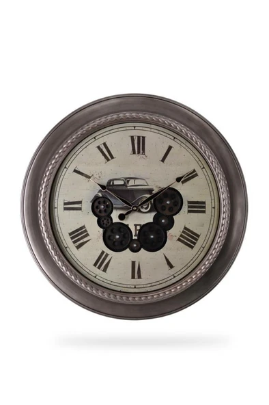 Efe Mark Premium Serisi Antik Eskitme Döner Çarklı Retro Tasarım 60 cm Ev ve Ofis Duvar Saati Roma Rakamlı Vintage Tasarım ürün görseli