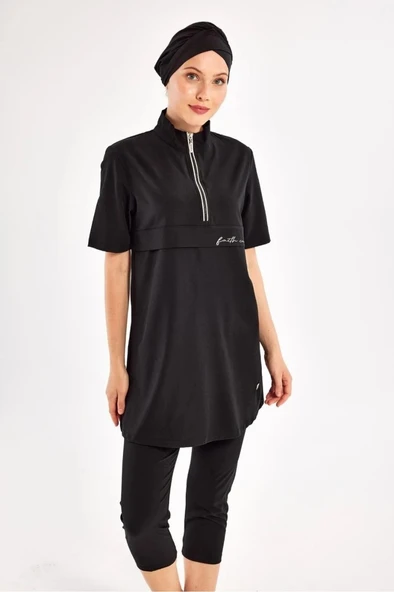 Adasea 251603 Yetta Sporlycra Üst Paraşüt Tayt Lycralı Yarı Kapalı Mayo - Resim 6