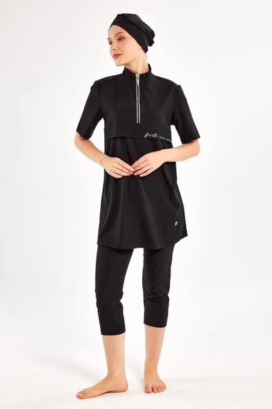 Adasea 251603 Yetta Sporlycra Üst Paraşüt Tayt Lycralı Yarı Kapalı Mayo - Resim 5