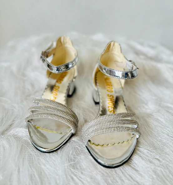 GALA önü açık taşlı topuklu çocuk ayk. - 10