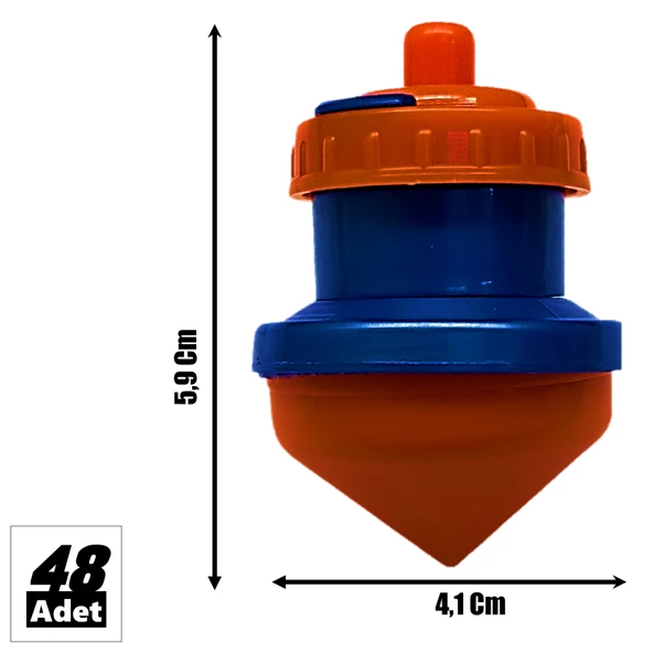 Mager 48 Adet Çevirmeli Basmalı Nostaljik Fırıldak Topaç - Resim 4