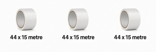 Bez Tamir Bantı (Duct Tape)  44mmx15mt Beyaz x 3 adet