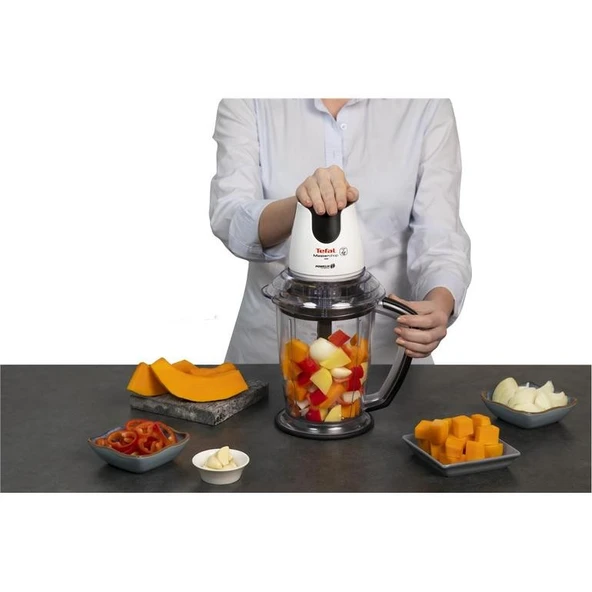 Tefal MasterChop Powelix Maxi 4 Bıçaklı Beyaz Rondo ve Doğrayıcı - 4