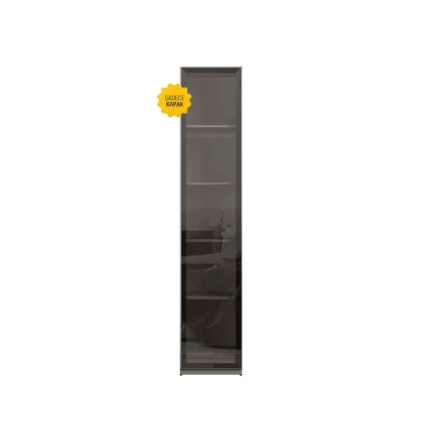 Milano Gardırop Tek Cam Kapak - Bronz Cam 90x218x2 cm