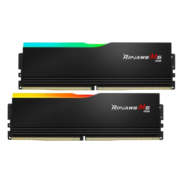 G.Skill Ripjaws M5 RGB F5-6000J3636F16GX2-RM5RK 32GB (2x16GB) DDR5 6000MHz CL36 Masaüstü Bellek ürün görseli 1