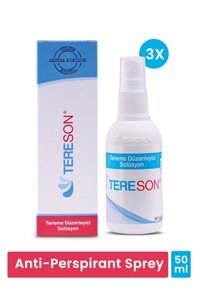 TERESON El,ayak, Koltuk Altı Terleme Önleyici Ve Ter Kokusuna Karşı Koruma Antiperspirant Sprey 3x50 ml