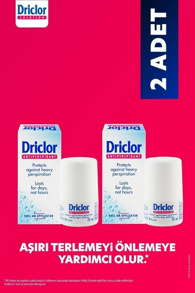 DRİCLOR Anti Perspirant Roll On 20 ml X 2 Adet