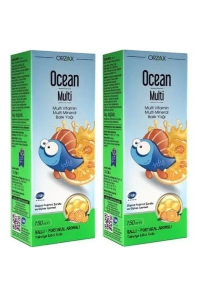 OCEAN Multi Şurup Ballı Portakal Konsantreli Kral Şakir 150 ml 2 Adet