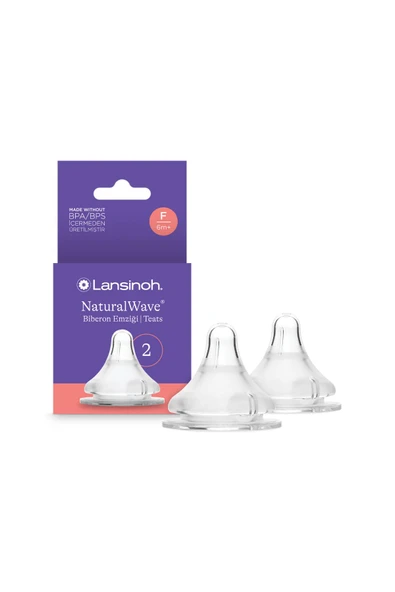 LANSİNOH NaturalWave® 2'li Biberon Emziği Hızlı Akışlı (6 Ay+)