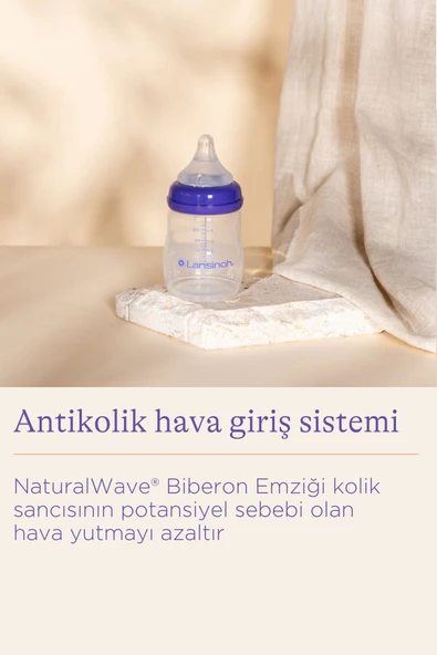 LANSİNOH 160 ml Biberon ve NaturalWave® Biberon Emziği (1 Ay+) - Resim 4