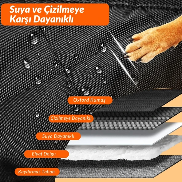 Glanz Oto Koltuk Örtüsü Evcil Hayvan Araba Koltuk Kılıfı Kedi Köpek İçin Koltuk Örtüsü Kılıf Hamak - 5