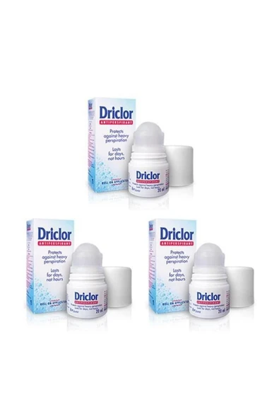 DRİCLOR Antiperspirant Roll-on 20 ml 3 Adet