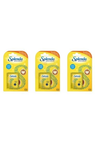 SPLENDA Doğal Tatlandırıcı 500 Tablet 3 Adet