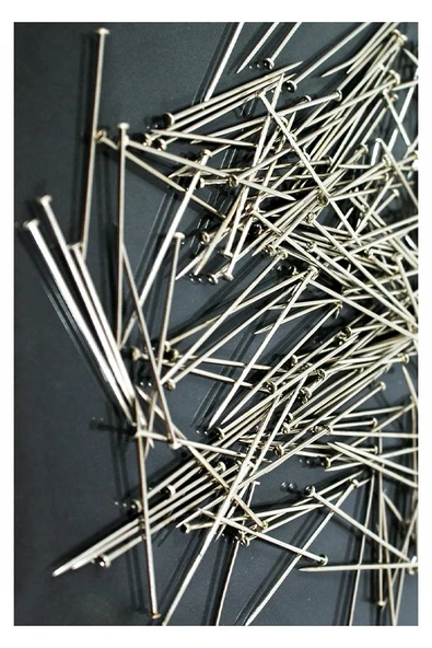 Toplu İğne 20 gr 28 mm 1 Paket Yaklaşık 150 Adet Nikel Kaplı Toplu İğne Düğün Nişan Takı İğnesi Okul Ofis Büro - 3