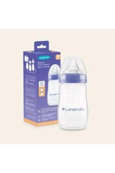 LANSİNOH 75590 Natural Wave Silikon Uçlu Biberon 240 ml