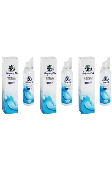 AQUANOSE Okyanus Suyu Burun Spreyi 100 Ml 3'lü Paket