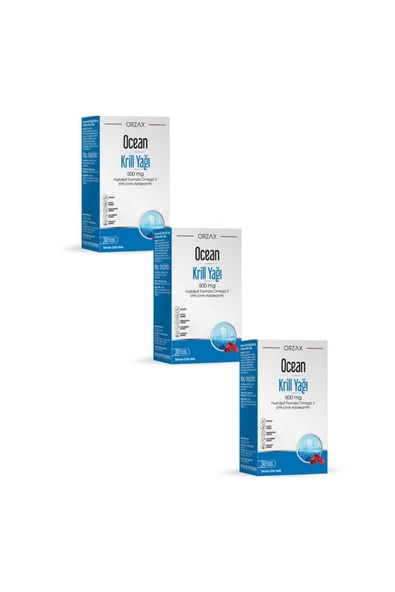 OCEAN Krill Oil 500 Mg 30 Kapsül 3 Adet