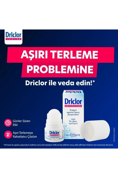 DRİCLOR Aşırı Terleme Önleyici Antiperspirant Roll-on 20ml