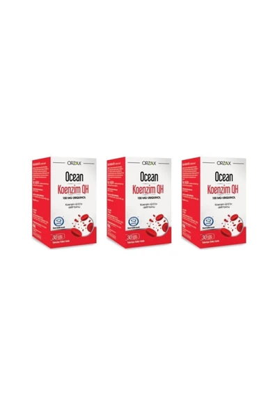 OCEAN Koenzim Qh 100 Mg 30 Kapsül 3'lü Paket