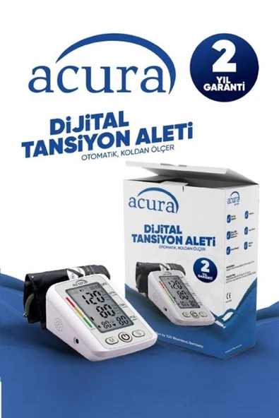ACURA Ac-433 Tam Otomatik Elektronik Üst Koldan Ölçer Tansiyon Aleti 99 Ölçüm Hafızalı