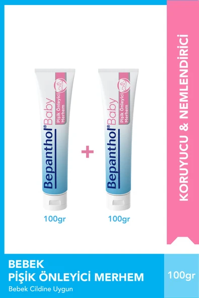 BEPANTHOL Baby Pişik Önleyici Merhem 100 gr 2li Paket L Sls, Parfüm Içermez