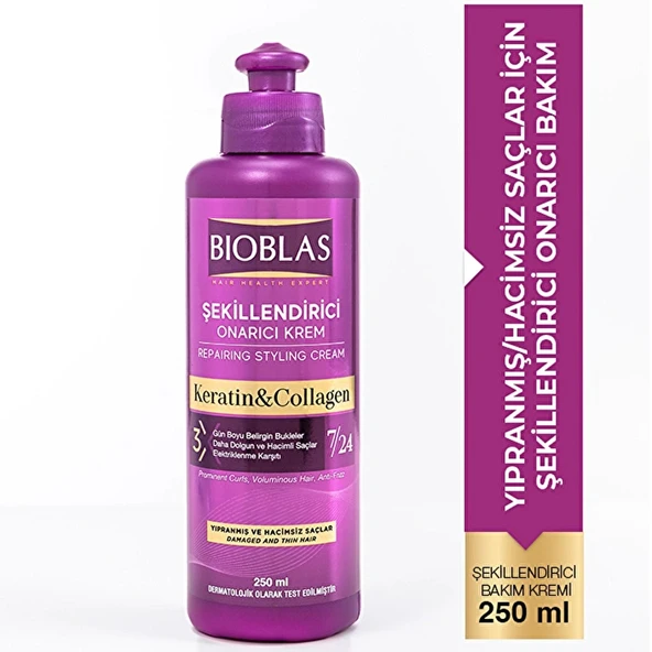 Bioblas Collagen Ve Keratin Dökülme Karşıtı Durulanmayan Saç Kremi 250 ml - 2