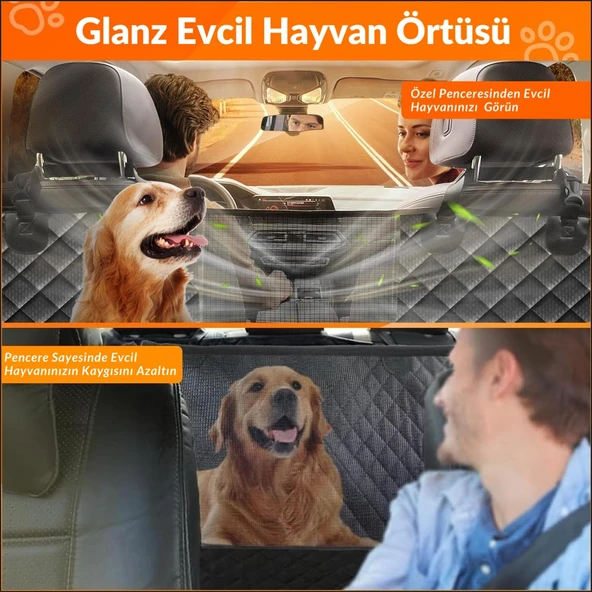 Glanz Oto Koltuk Örtüsü Evcil Hayvan Araba Koltuk Kılıfı Kedi Köpek İçin Koltuk Örtüsü Kılıf Hamak - 2