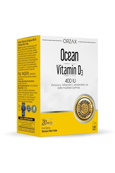 OCEAN Vitamin D3 400 Iu Sprey 20 ml