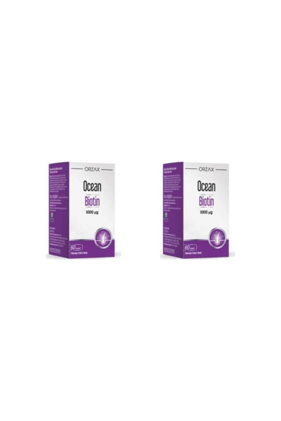 OCEAN Orzax Ocean Biotin 5000 Mcg 60 Kapsül 2'li