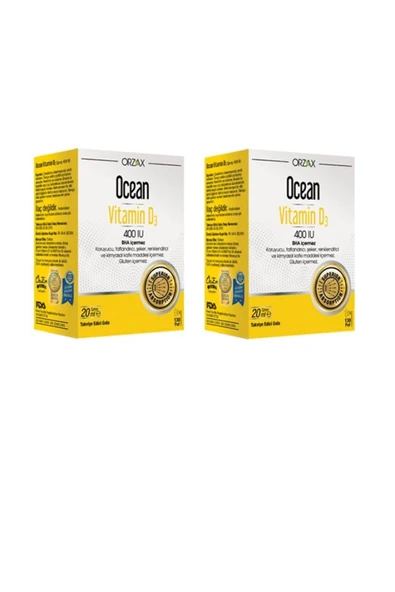 OCEAN D3 Vitamin 400 Iu Sprey 20ml X2 Adet