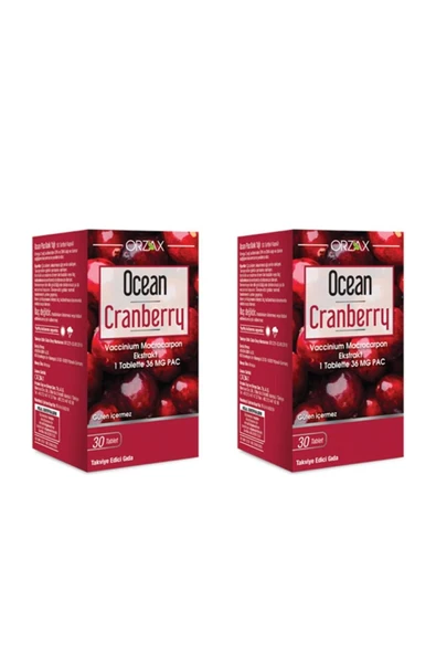 OCEAN Cranberry 30 Tablet X2 Adet Vitamin