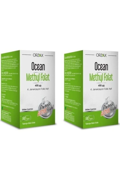 OCEAN Methyl Folat 400 Mcg 30 Tablet X2 Adet