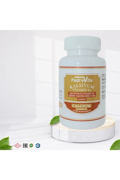 PADROVİTA Kalsiyum Calcium Citrat ve Vitamin D3 60 Tablet