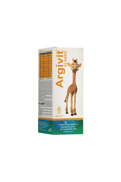 ARGİVİT Argivit Vitamin Mineral L Arjinin Şurup 150 ml