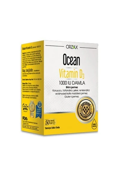 OCEAN Ocean Vitamin D3 1000 Iu Damla 50ml