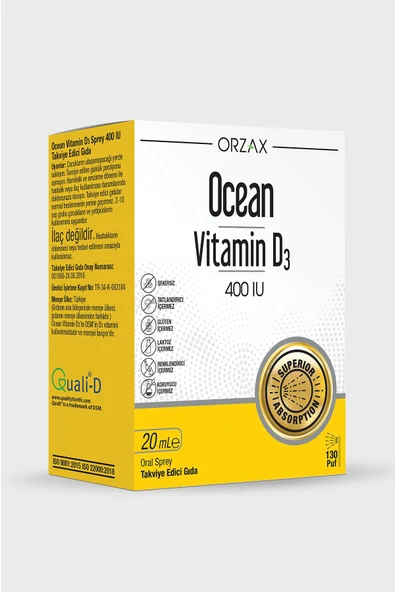 OCEAN Vitamin D3 Sprey 400 Iu - 20ml