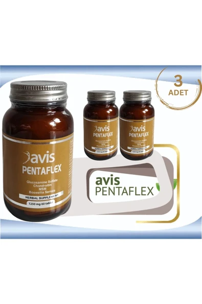 AVİS Pentaflex Glucosamine Sulfate, Msm 60 Tablet 3 lü Paket
