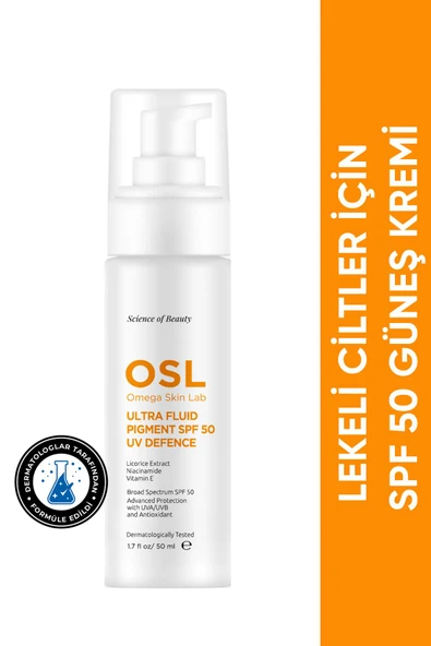 OSL OMEGA SKİN LAB Lekeli Ciltler Için Spf 50 Güneş Kremi - Ultrafluid Pigment Spf50 50ml