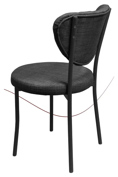 Nemeron Elit Mutfak Sandalyesi Keten Kumaş Metal Sandalye Silinebilir Kafe Salon Sandalyesi - Füme - 3