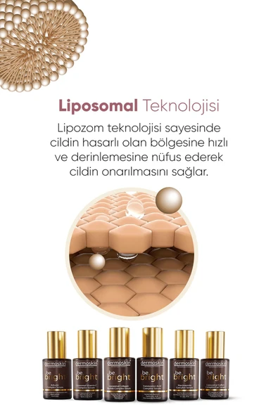 DERMOSKİN Be Bright Liposomal Collagen Peptide Complex Serum | Yaşlanma ve Kırışıklık Karşıtı | 30 ml - Resim 5